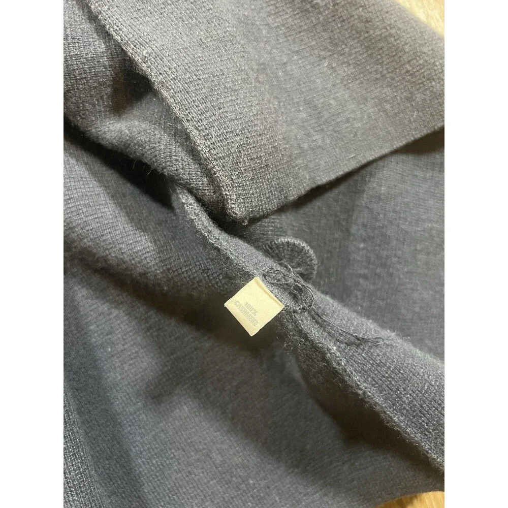 Armand Diradourian Gray Blue Cashmere Cardigan Sweater Petite - Picture 6 of 10